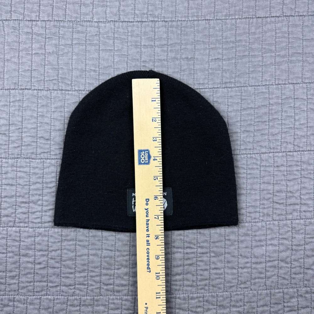 Mountain Hardwear Black Knit Beanie Hat Mens Wool Blend Outdoors Gorpcore - Picture 6 of 7